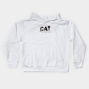 The Cat Whisperer - black cat oil painting word art Kids Hoodie